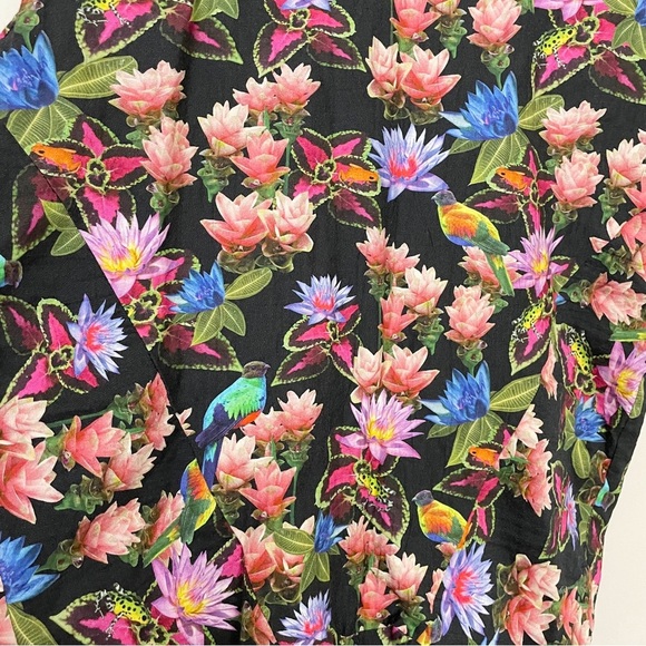 Nicole Miller X Artelier Lamanca Jungle Dress Whimsical Floral - Picture 15 of 16